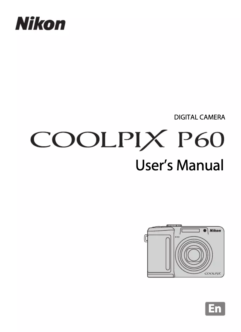 First page image of the manual for Coolpix P60