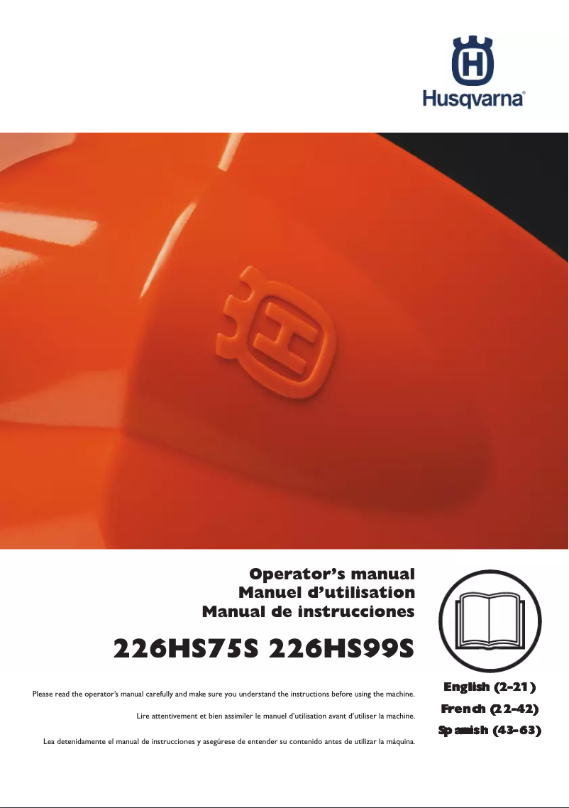 First page image of the manual for 226HS75S