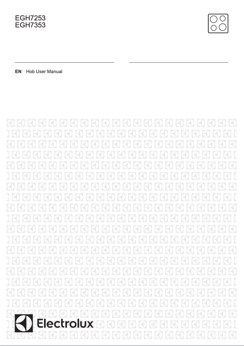 Page 1 of the manual User Manual Electrolux EGH7253SOX