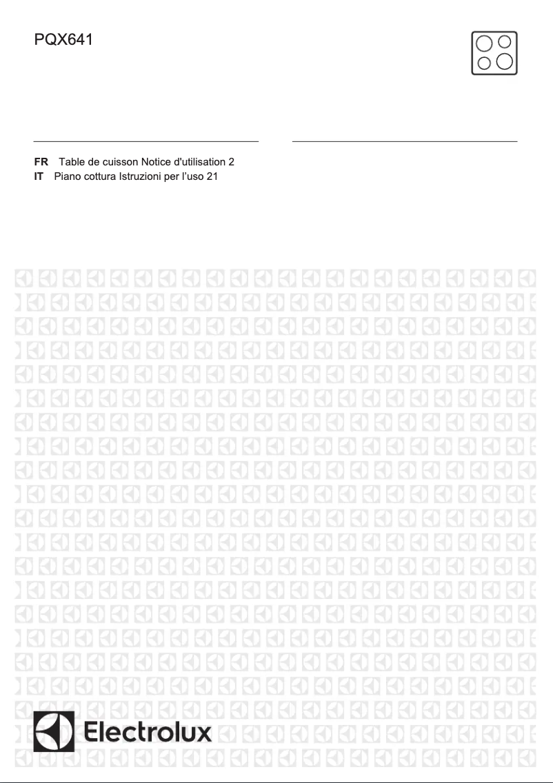 Page 1 of the manual User Manual Electrolux PQX641UOV