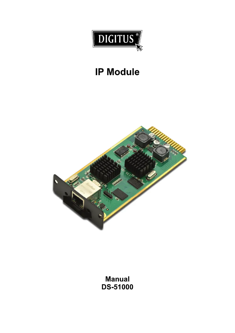 Page 1 of the manual User Manual Digitus DS-51000