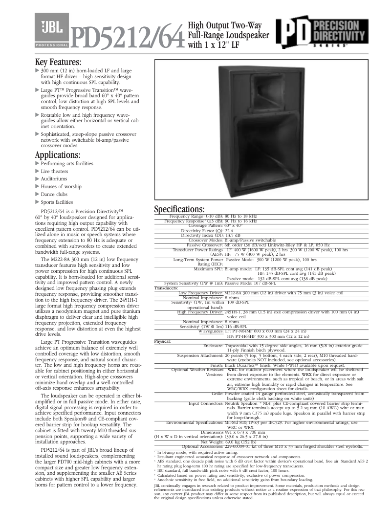 First page image of the manual for PD5212