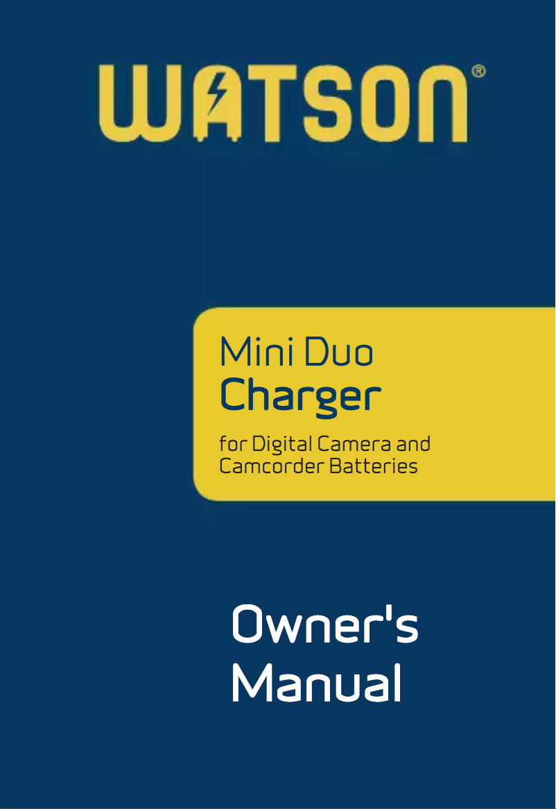 First page image of the manual for Mini Duo