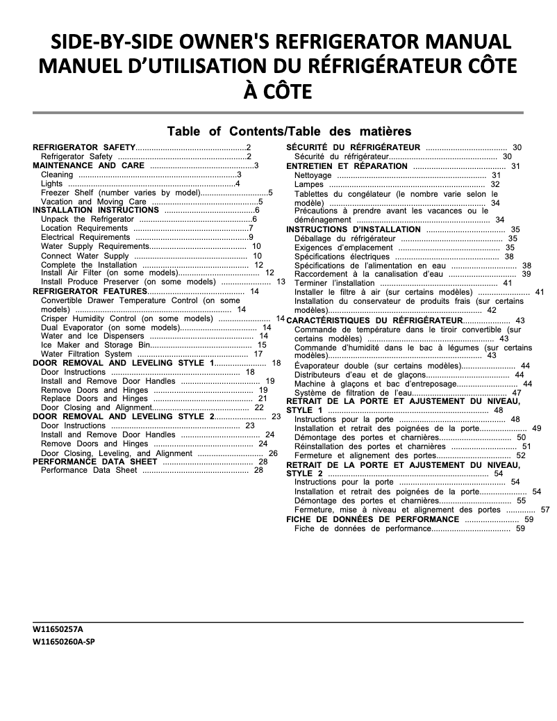 First page image of the manual for MSS25C4MGB