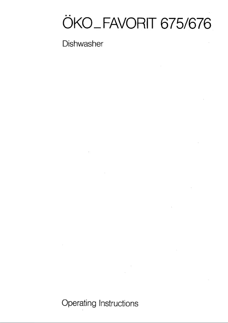 Page 1 of the manual User Manual AEG Favorit 676 Bio W