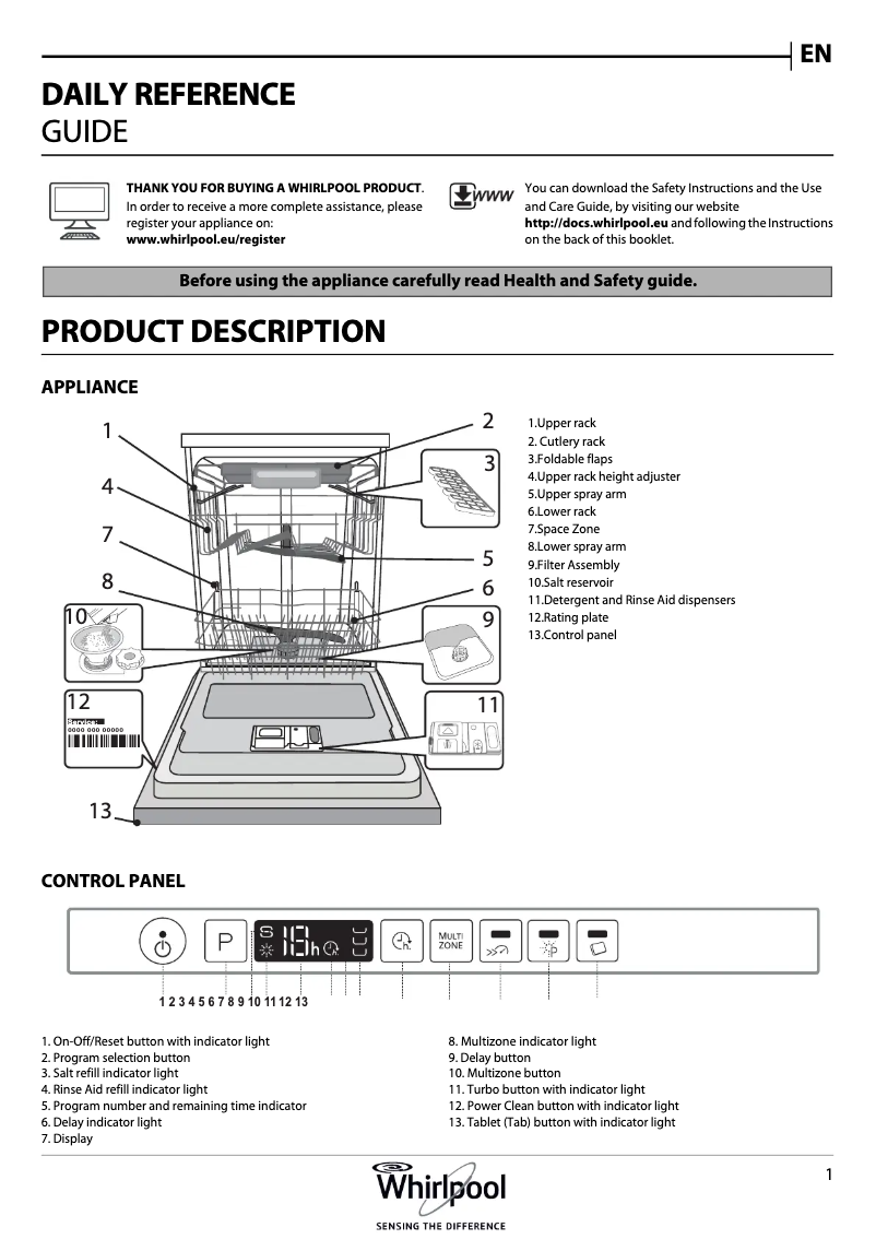 First page image of the manual for WIO3O43DLS