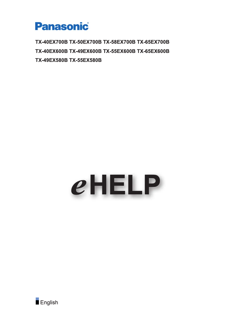 First page image of the manual for TX-50EX700B