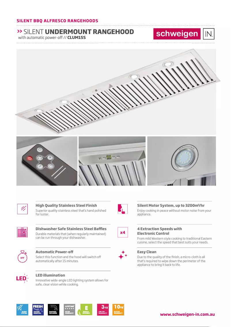 First page image of the manual for CLUM15S