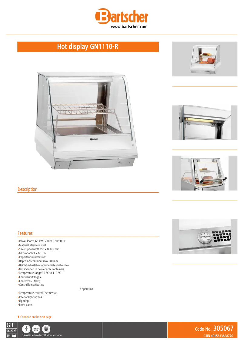 First page image of the manual for GN1110-R