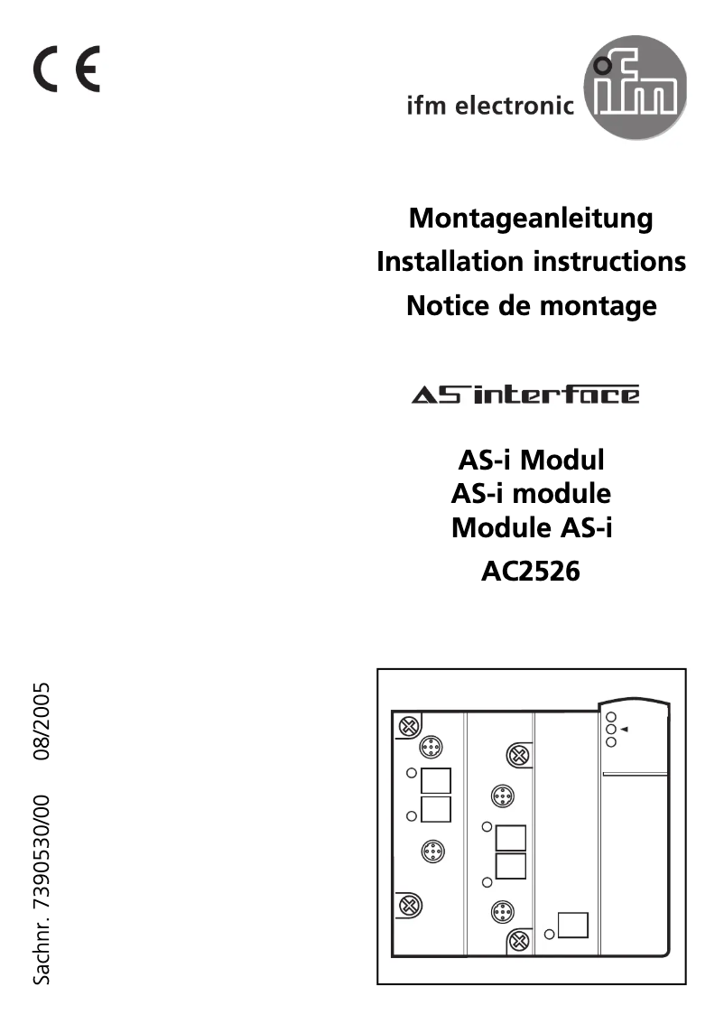 Page 1 of the manual User Manual IFM AC2526
