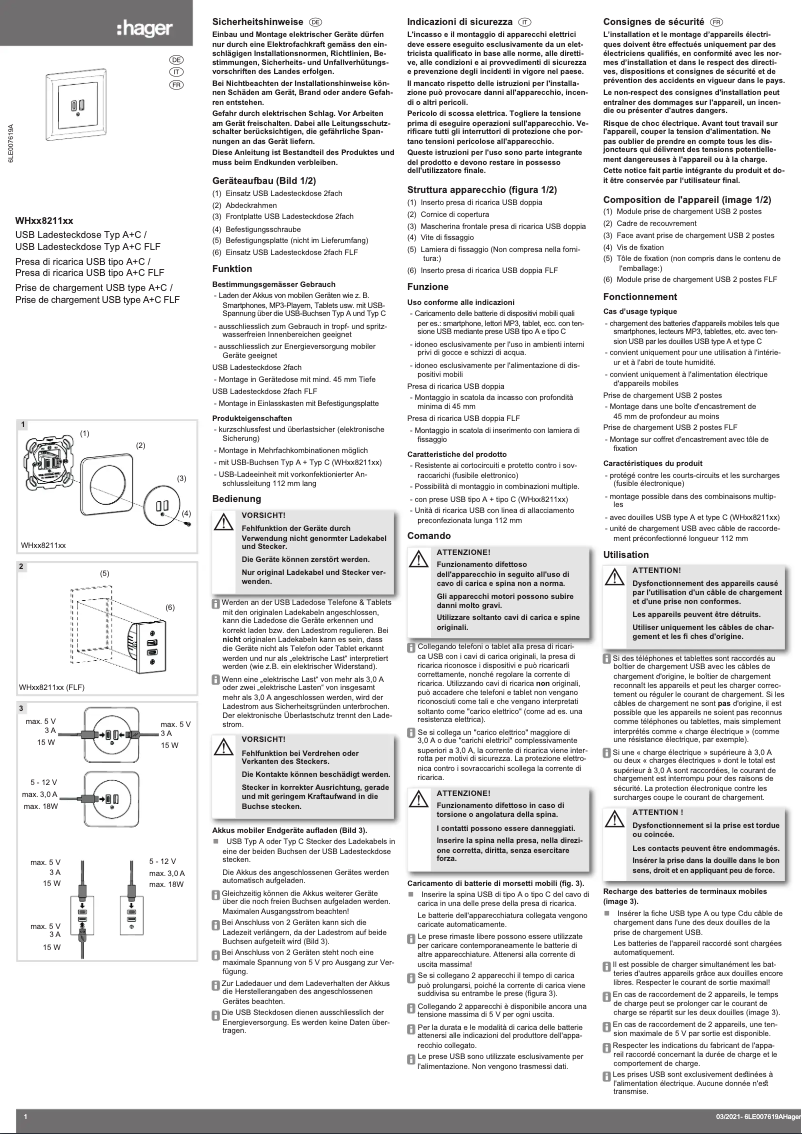 First page image of the manual for WH56821200C