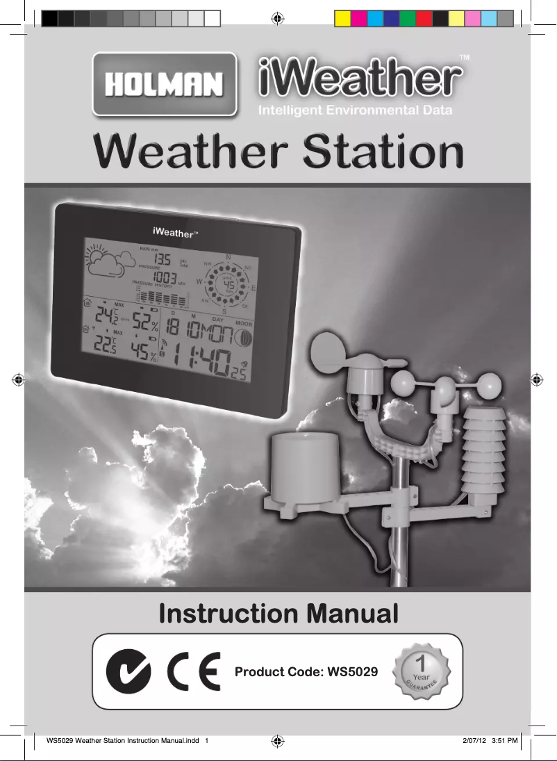 First page image of the manual for iWeather WS5019