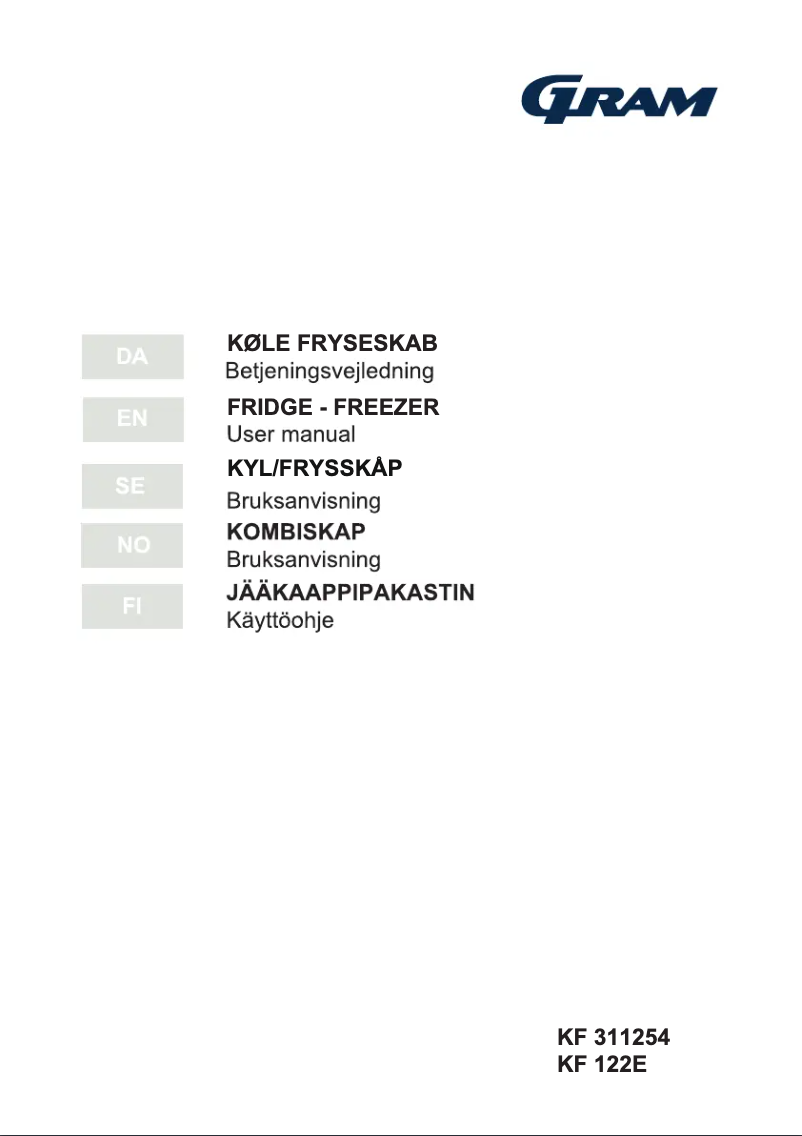 First page image of the manual for KF 122E