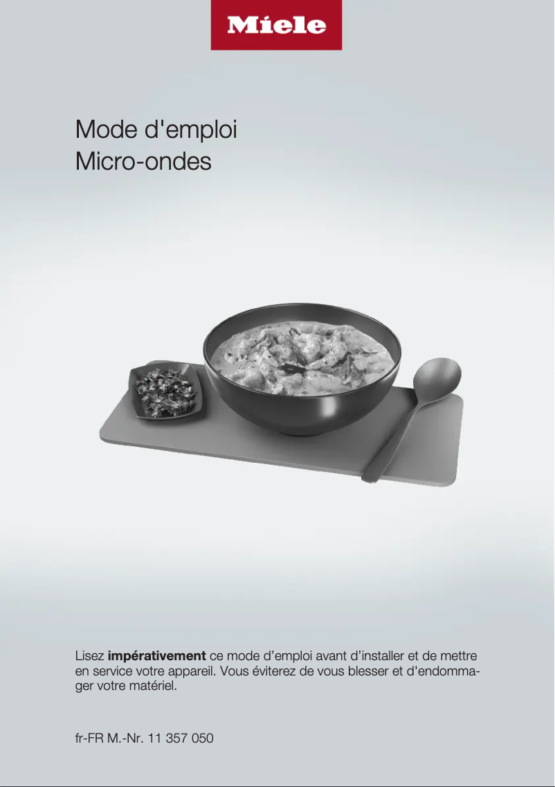 Page 1 of the manual User Manual Miele M 6012 SC