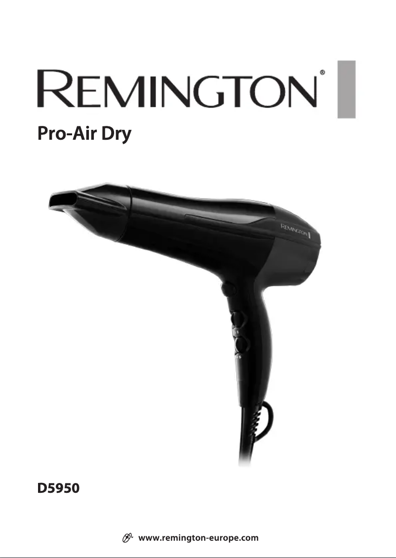 Page 1 de la notice Manuel utilisateur Remington Pro-Air Dry D5950