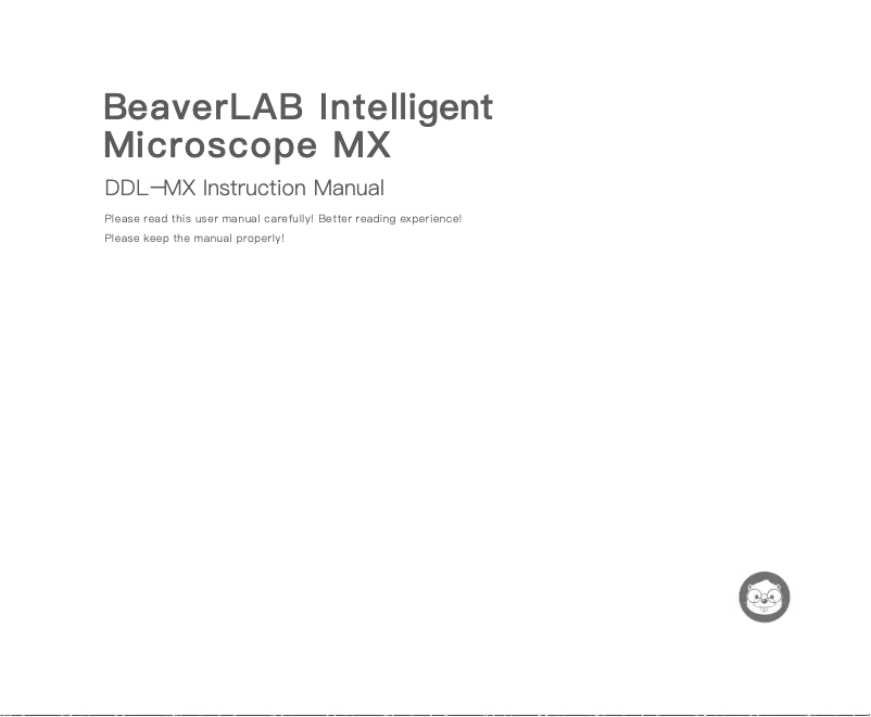 Page 1 of the manual User Manual BeaverLab MX