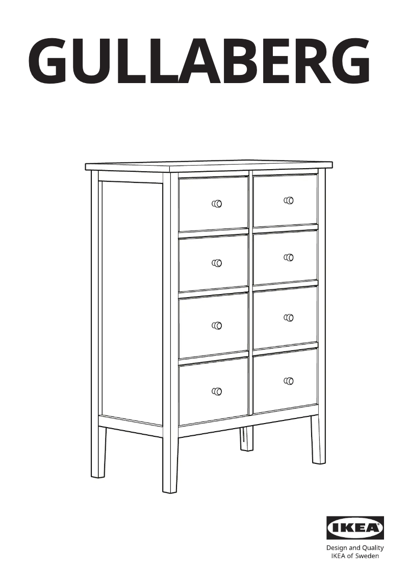 Page 1 of the manual User Manual Ikea GULLABERG 405.617.82