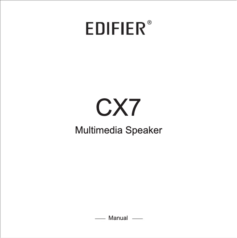 First page image of the manual for CX7