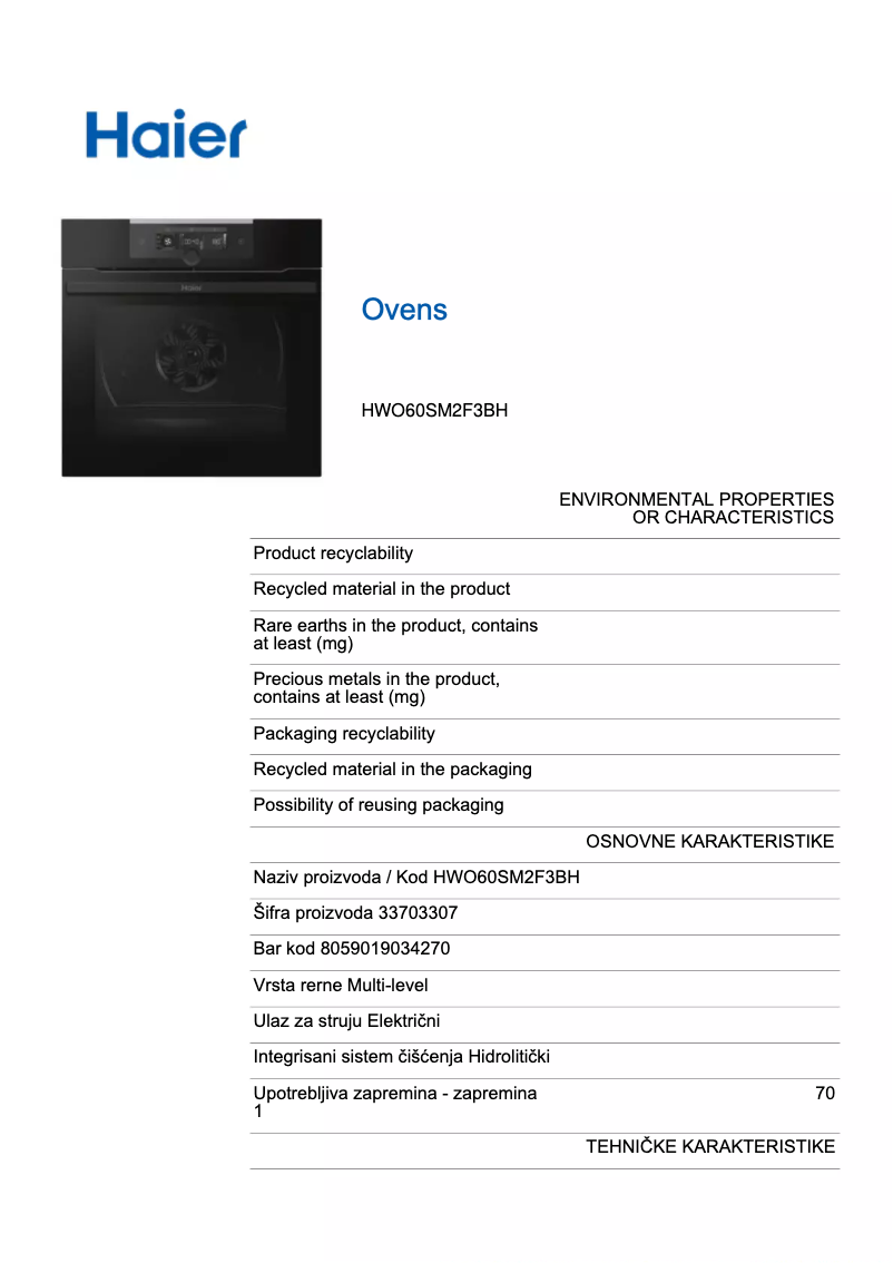 First page image of the manual for I-Turn Series 2 HWO60SM2F3BH