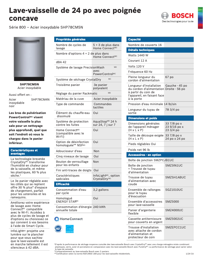 First page image of the manual for SHP78CM5N