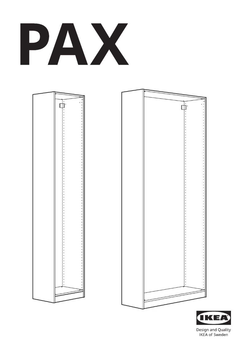 Page 1 of the manual User Manual Ikea PAX 802.074.93