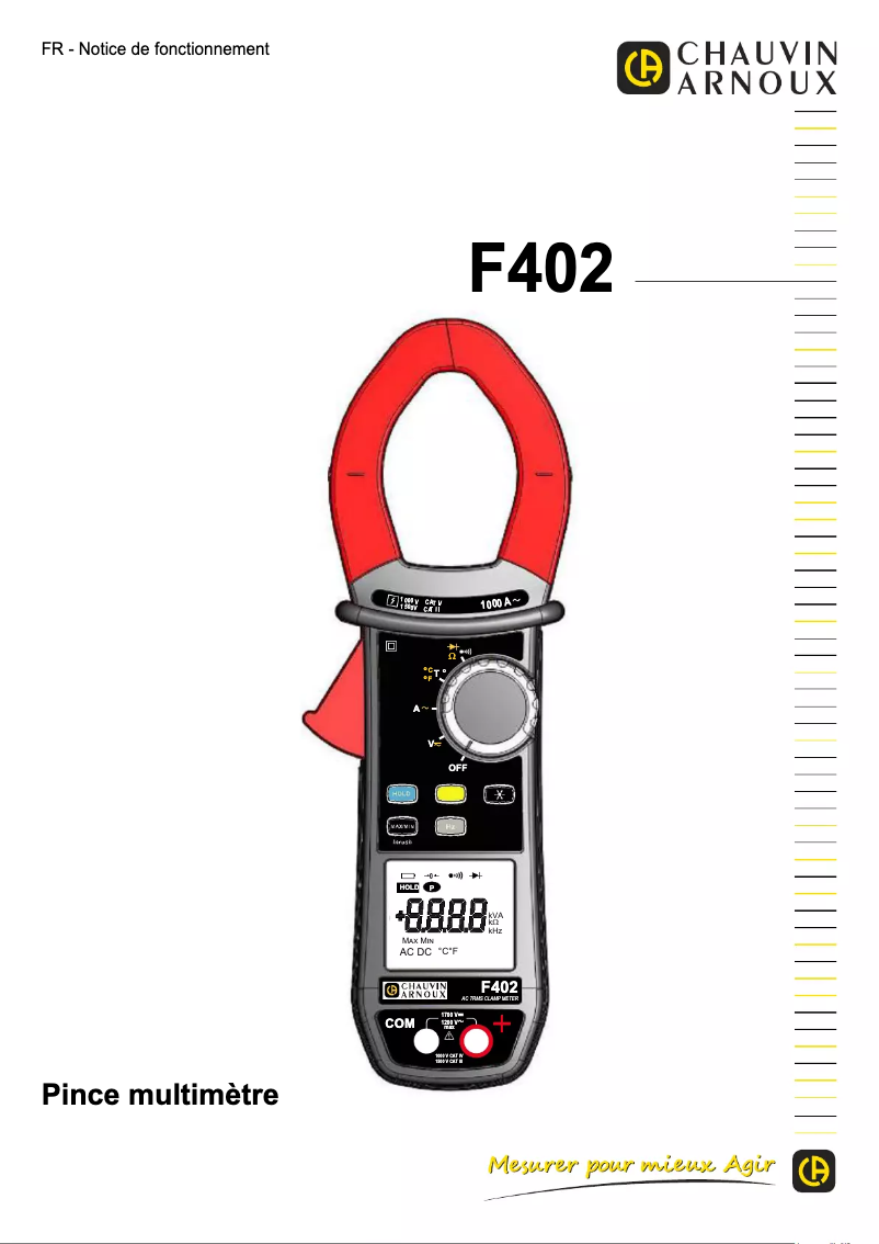 First page image of the manual for F402