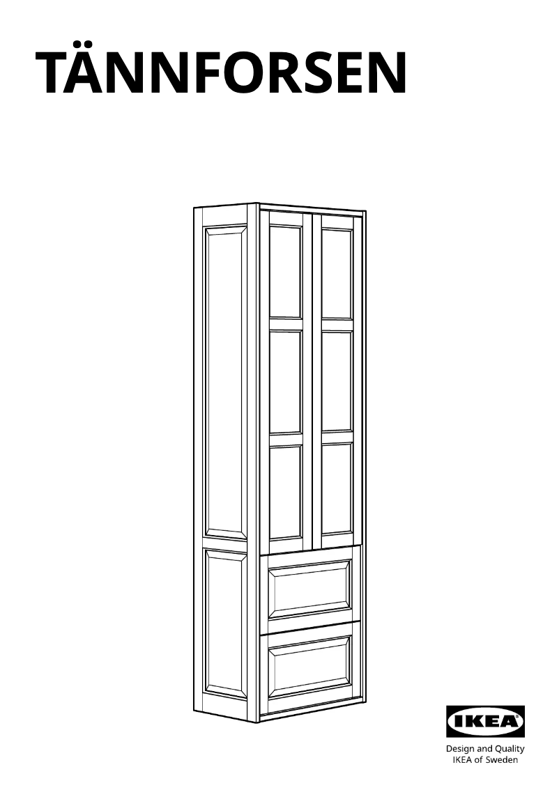 Page 1 of the manual User Manual Ikea TÄNNFORSEN 805.531.72