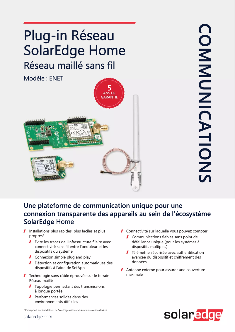 Page 1 of the manual Installation Guide SolarEdge ENET-HBNP-01