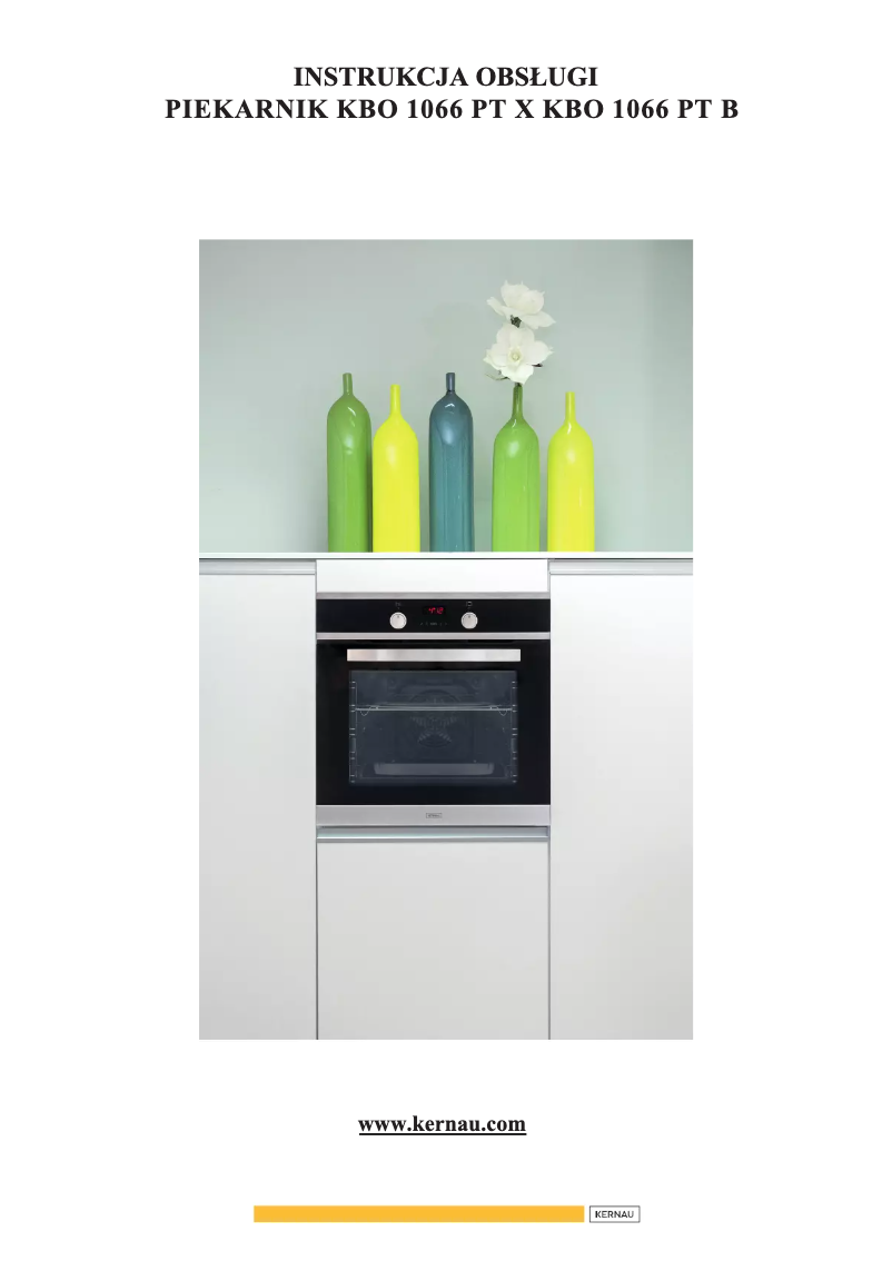 Image de la première page du manuel de l'appareil KBO 1066 PT B