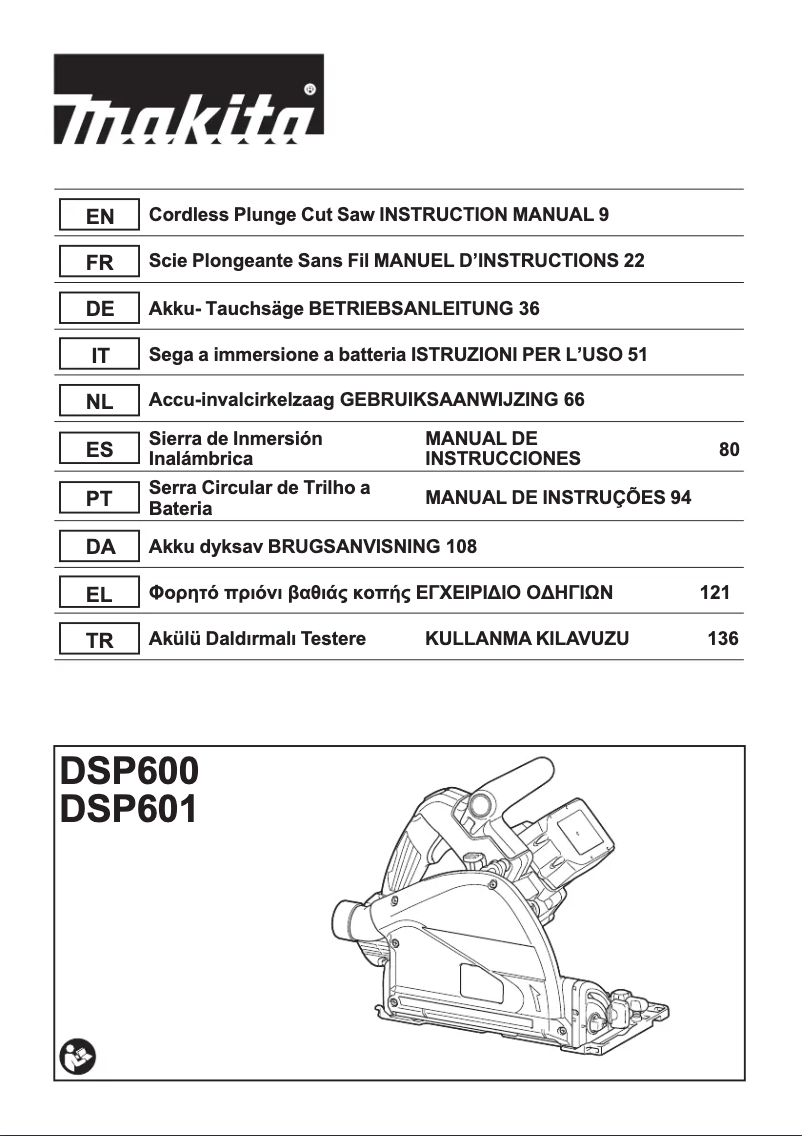 Page 1 of the manual User Manual Makita DSP600