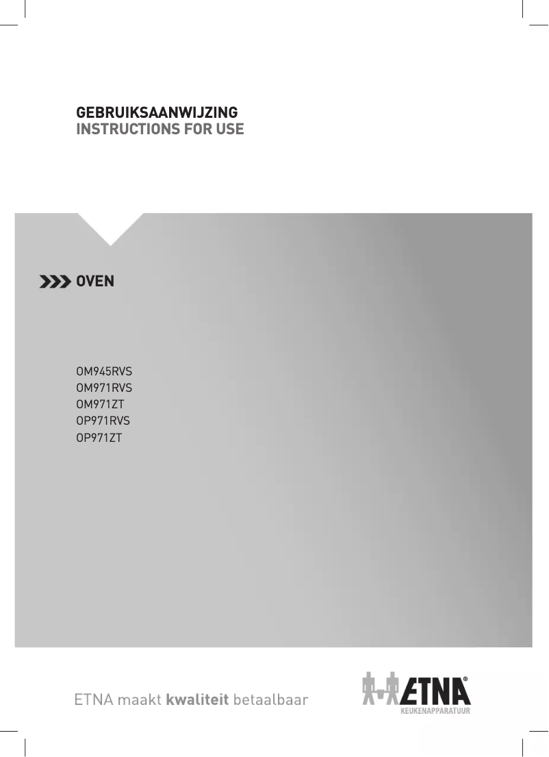 First page image of the manual for OM971RVS