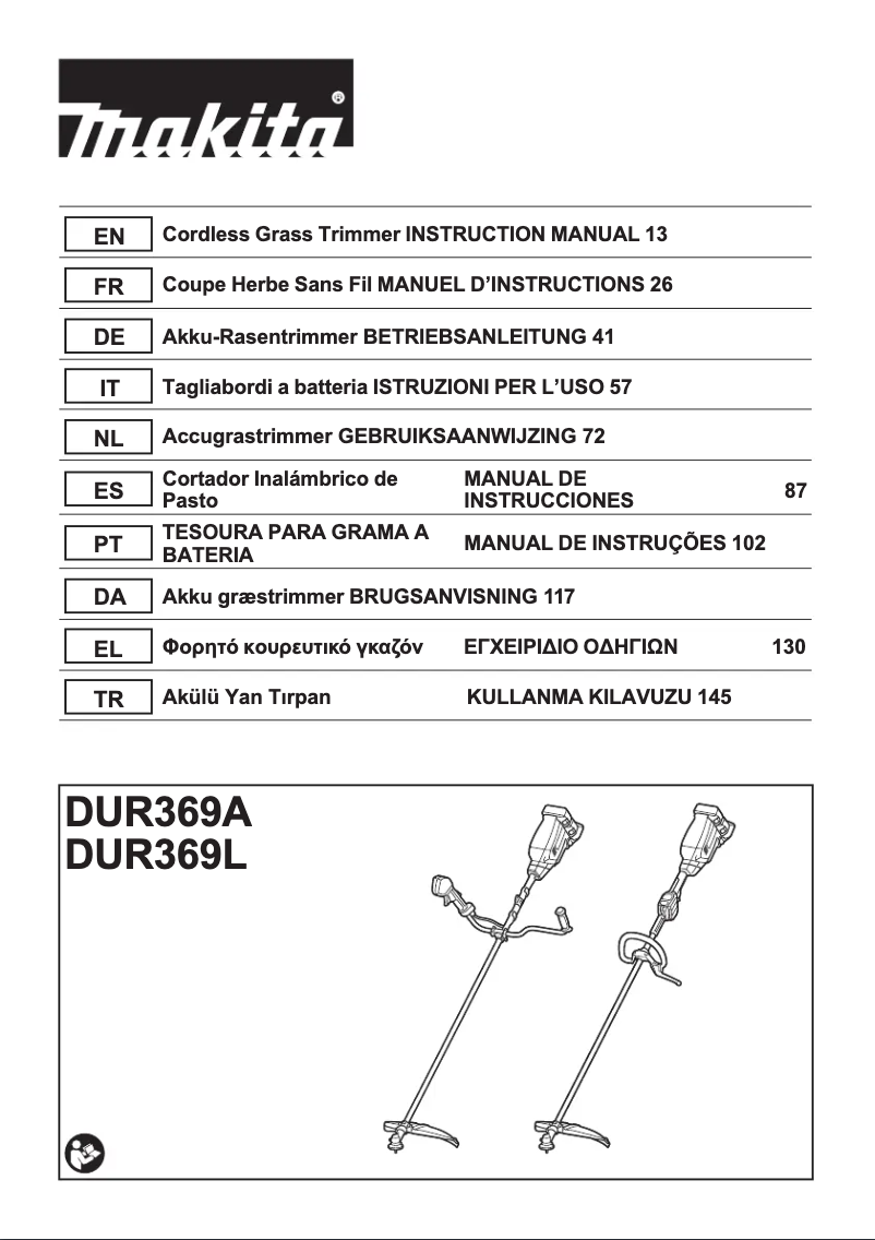 First page image of the manual for DUR369A