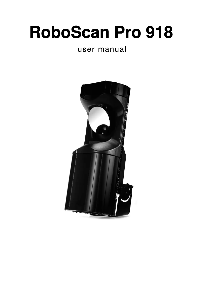 Page 1 of the manual User Manual Martin RoboScan Pro 918
