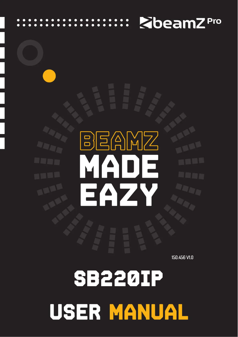 Page 1 of the manual User Manual BeamZ SB220IP