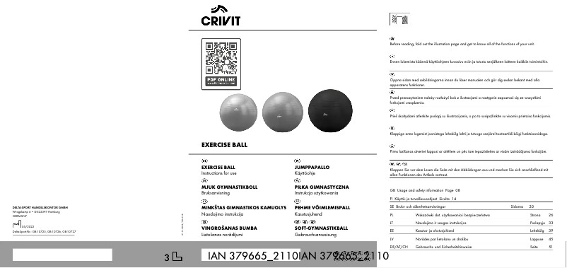 Page 1 of the manual User Manual Crivit IAN 379665