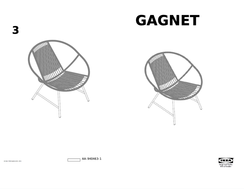 First page image of the manual for Gagnet