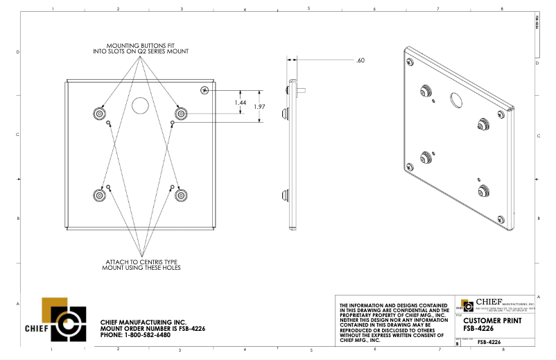 Page 1 of the manual User Manual Chief FSB4226B