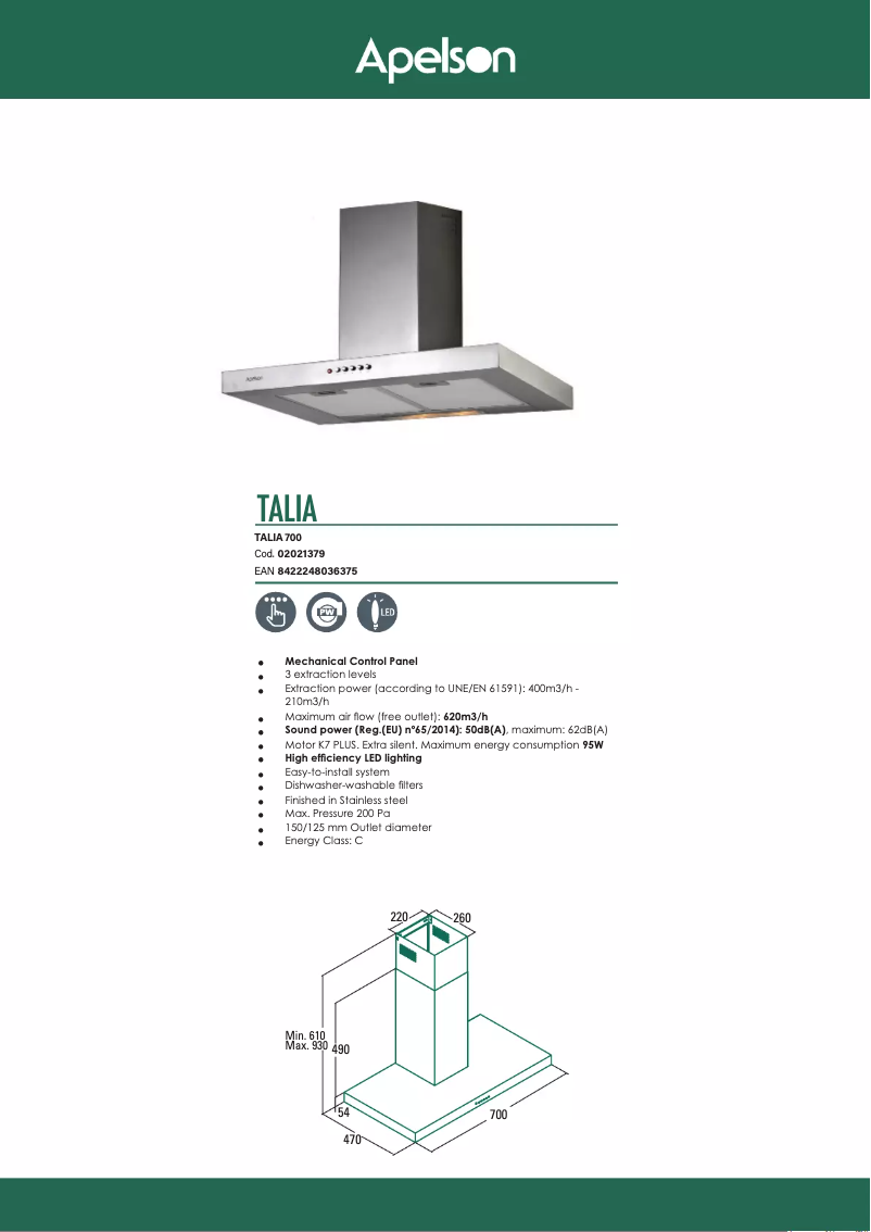 First page image of the manual for TALIA