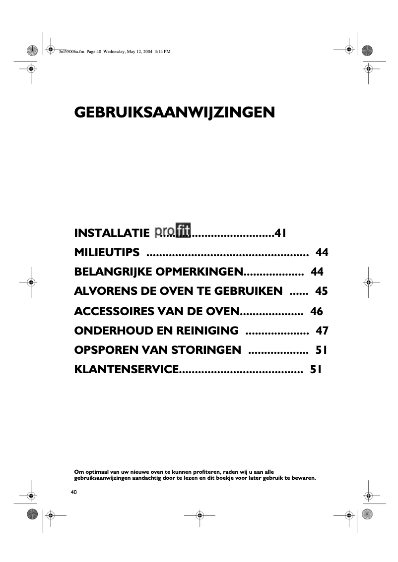 Page 1 of the manual User Manual Whirlpool AKZ 669 IX