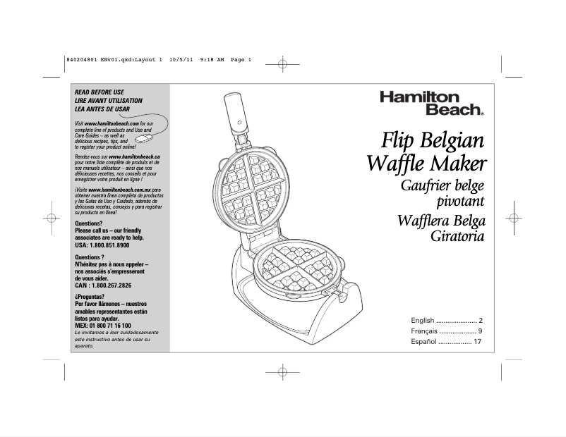 Image de la première page du manuel de l'appareil 26030