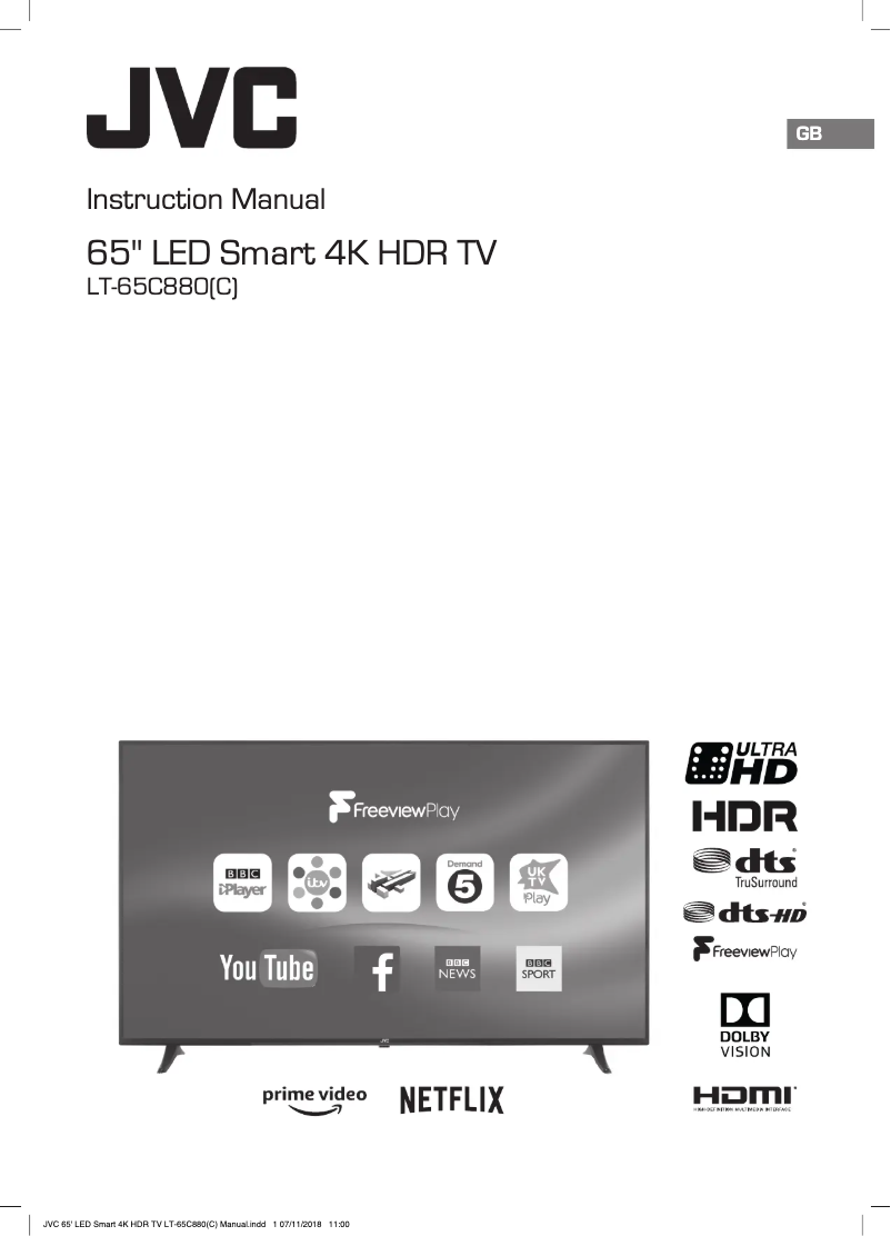 Page 1 of the manual User Manual JVC LT-65C880