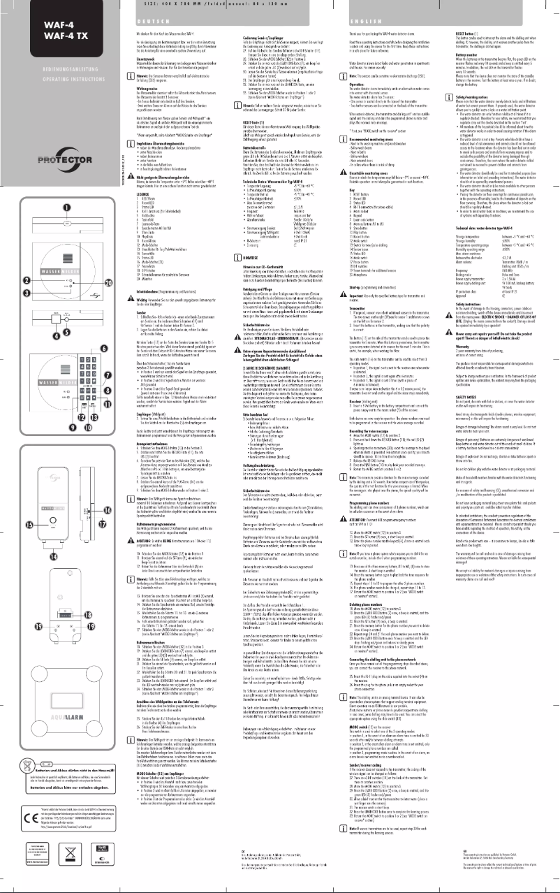 First page image of the manual for WAF-4 TX