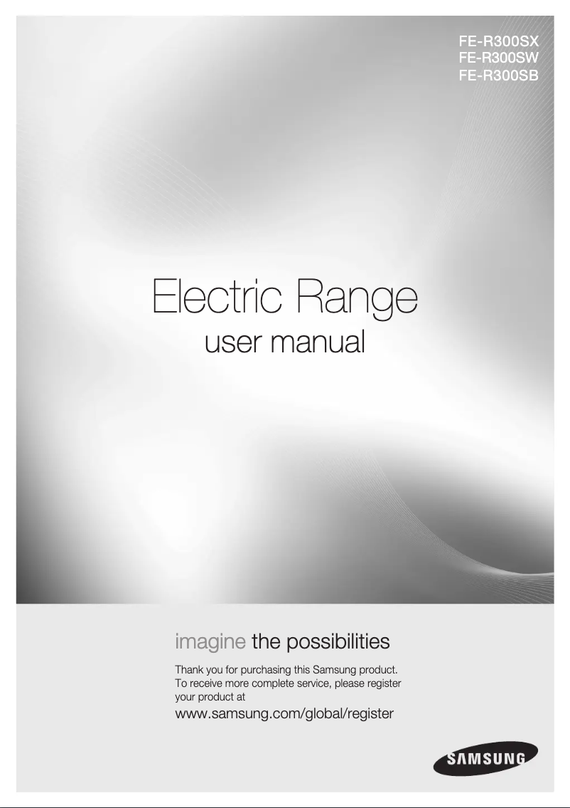 First page image of the manual for FE-R300SB