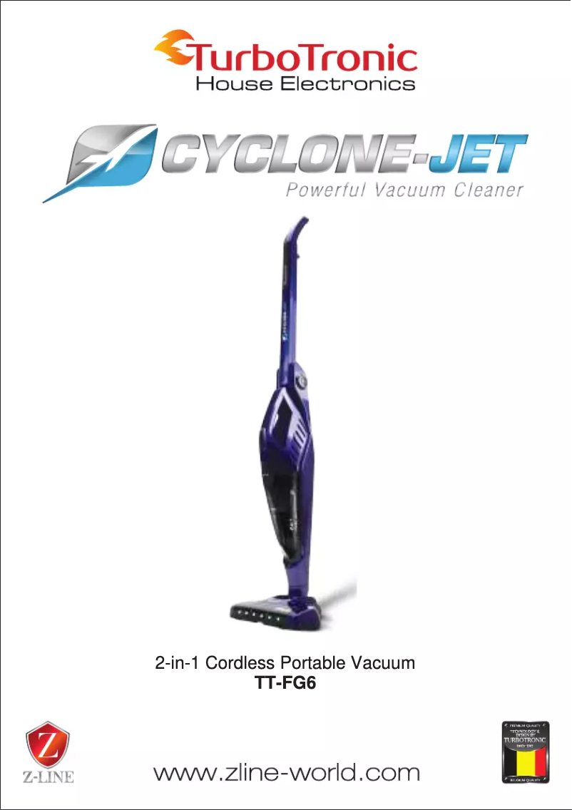 Page 1 of the manual User Manual TurboTronic Cyclone-Jet TT-FG6