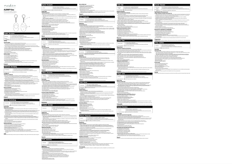 Page 1 of the manual User Manual Nedis ALRMP10YE