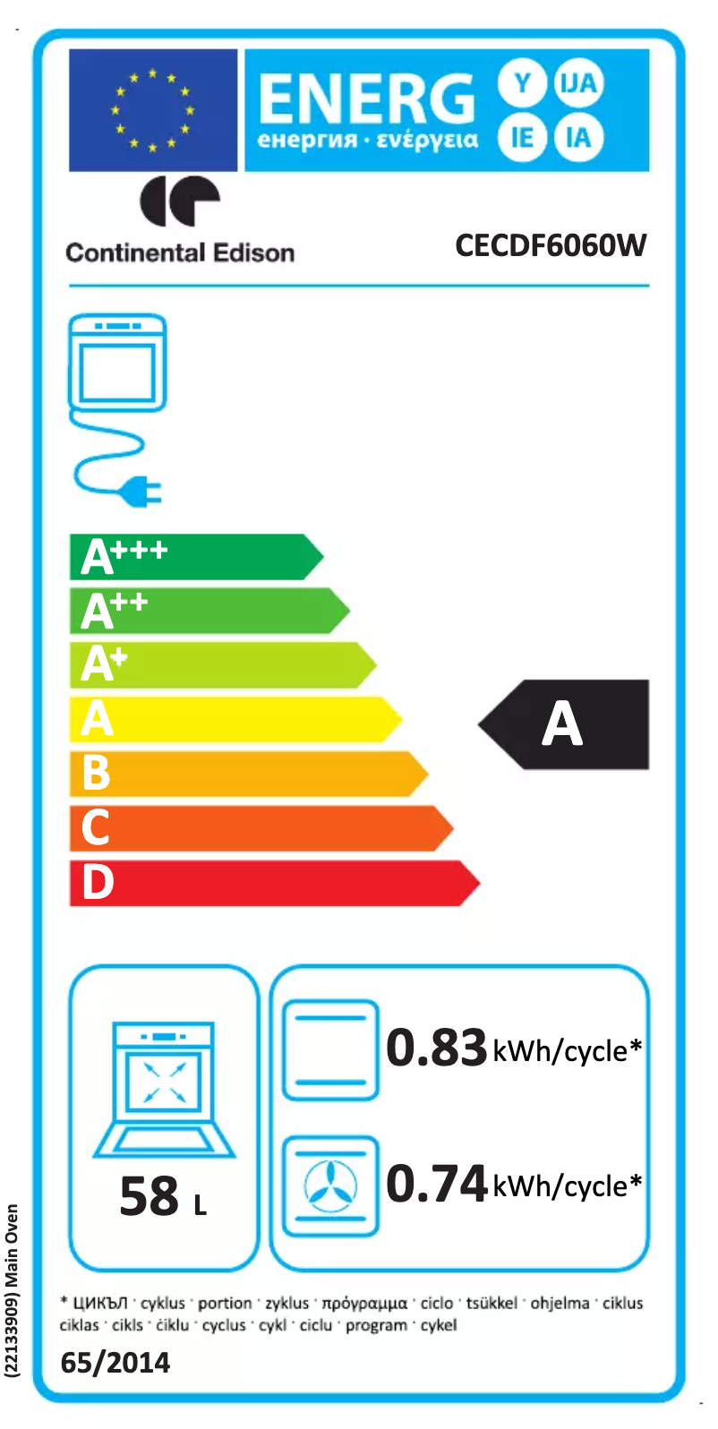 First page image of the manual for CECDF6060W