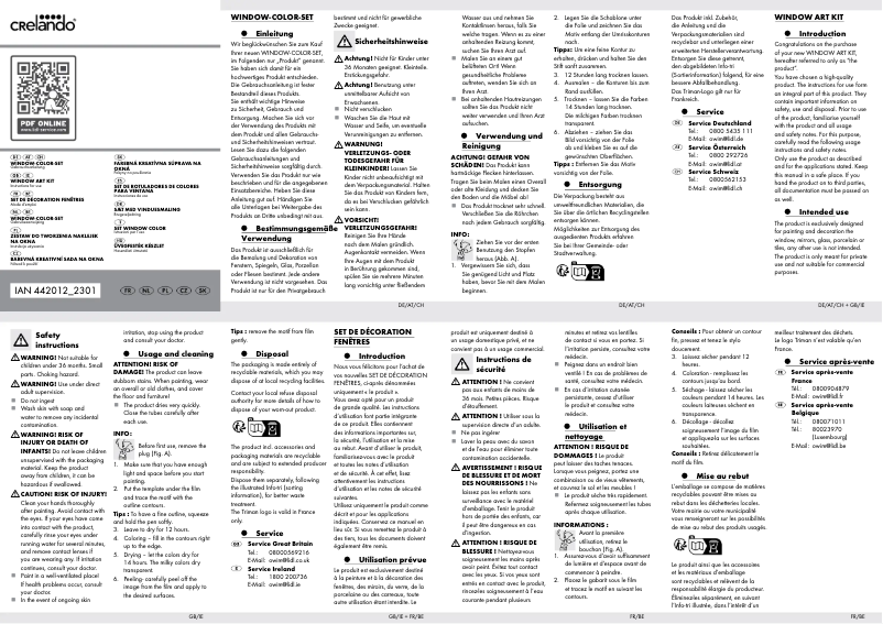 First page image of the manual for IAN 442012