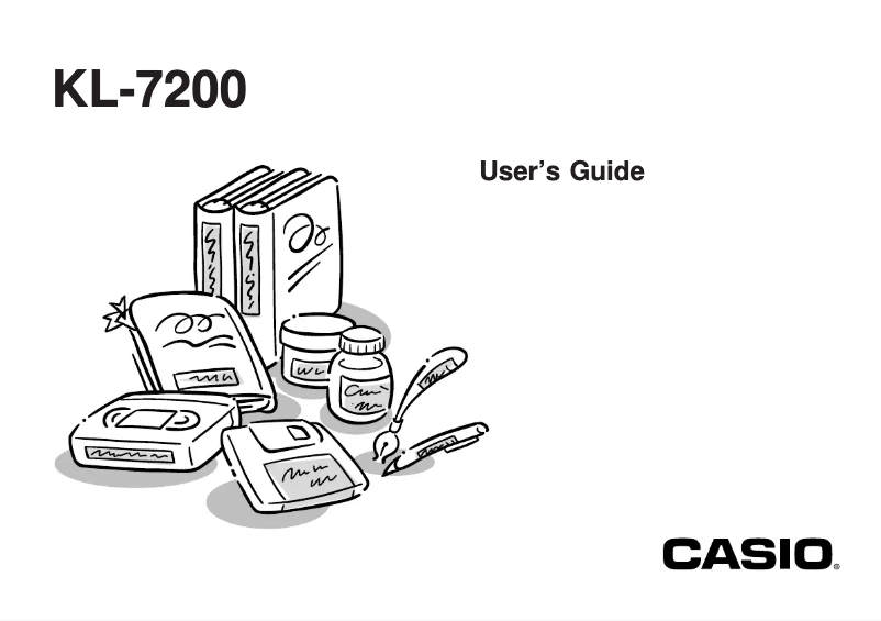 Page 1 of the manual User Manual Casio KL-7200