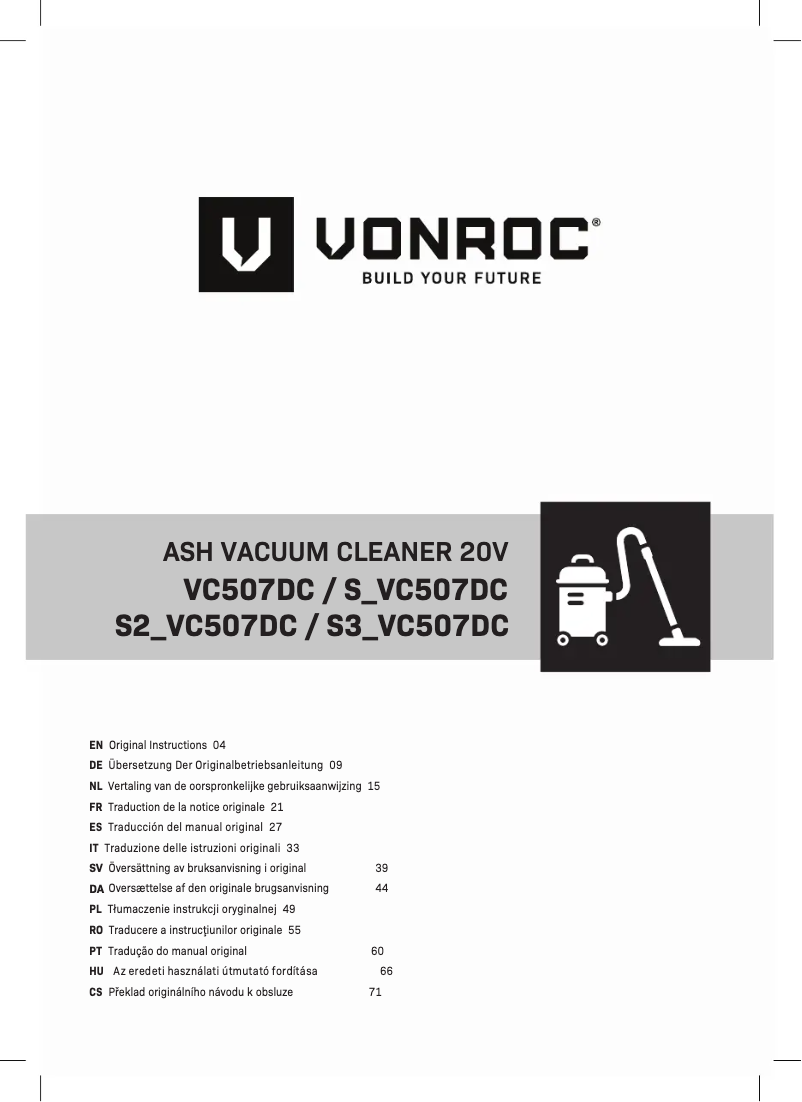 Page 1 of the manual User Manual Vonroc S_VC507DC
