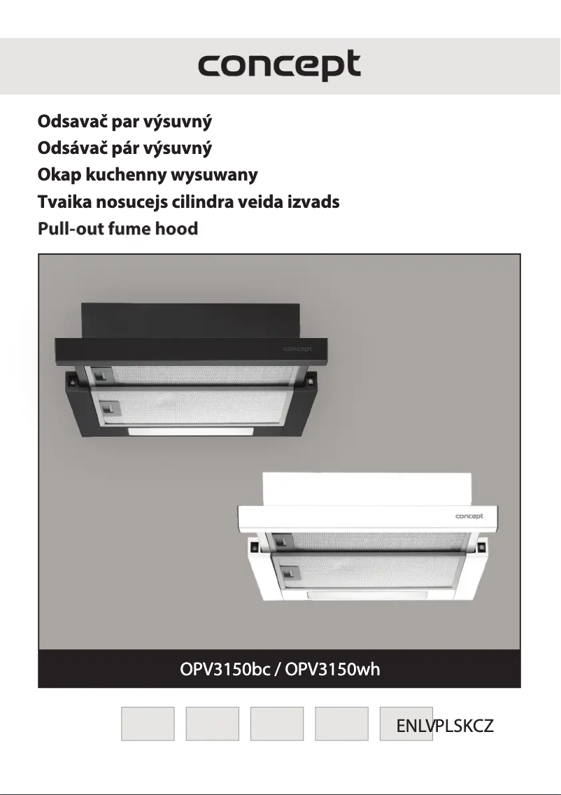 Page 1 of the manual User Manual Concept OPV3150BC